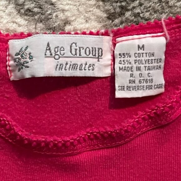 Vintage Age Group Intimates Pink Short Set Sleepwear Size medium - Picture 3 of 3